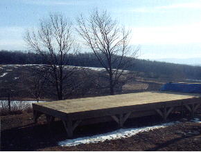 footers of timberframe