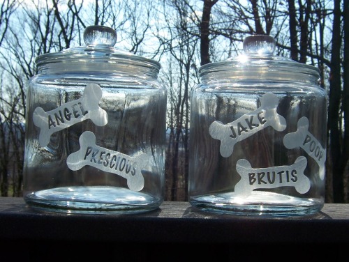 Custom Eiffel Tower Dog Treat Jar (Personalized)