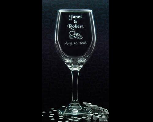 Custom Engraved Wedding Wine Glasses