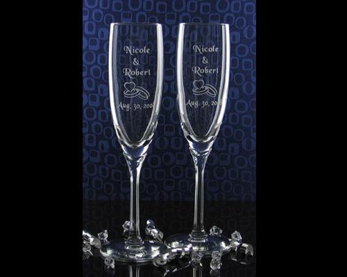 Champagne Flute Glass Bride Groom Heart Rings Price 3700 each